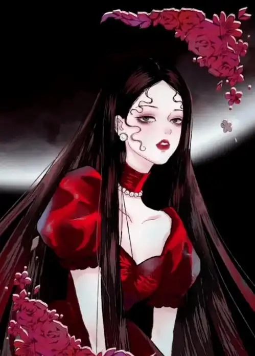马克笔手绘红黑系高清壁纸,没有真正快乐的人,只有比较想的开的人
