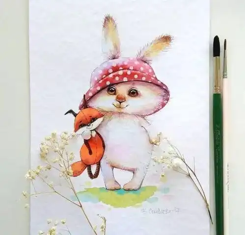 插画师genechkadjogan治愈系水彩画
