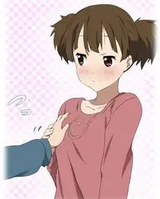 二次元萌妹被袭胸反应
