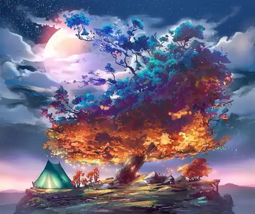 治愈系插画神奇的世界,好看的场景插画欣赏
