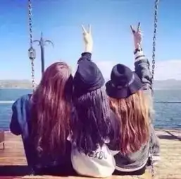 三人闺蜜头像背影三张
