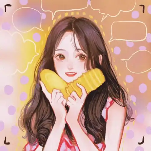 手绘绝美小众女头
