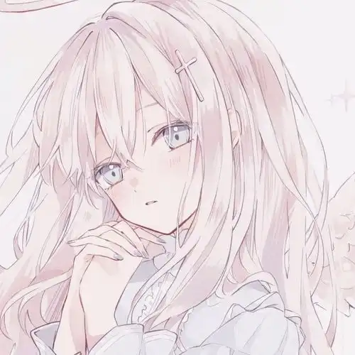 头像白色系动漫女头像2
