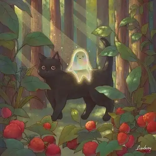 插画欣赏治愈系画风
