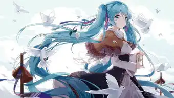 可爱一点的动漫头像女生,比如初音未来

