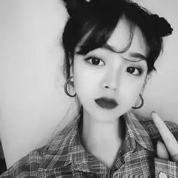 女生头像黑白系列女头
