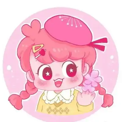 粉色系少女动漫可爱头像
