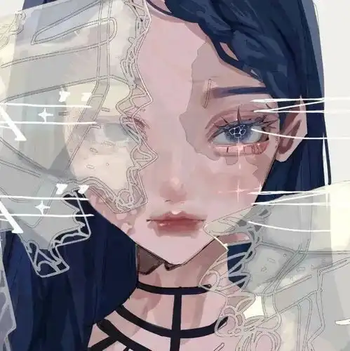 病娇系微丧动漫女生头像

