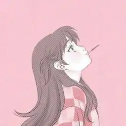 粉色背景情侣头像
