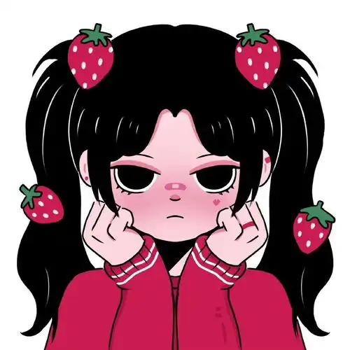 甜酷手绘女孩头像
