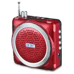 金正小蜜蜂扩音器k3便携式插卡音箱mp3播放器老年人外放收音机音响红色音箱产品图片2it168
