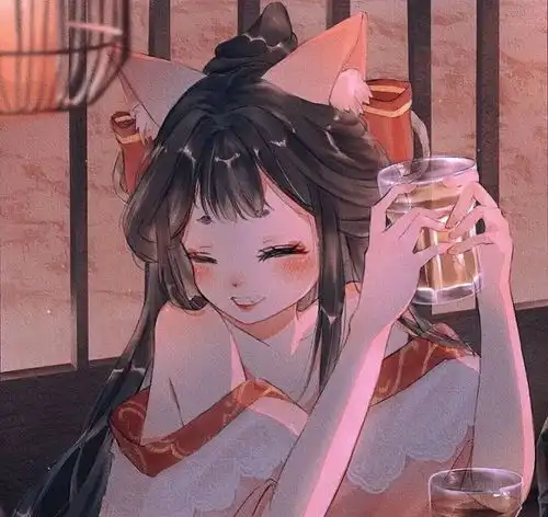 手绘女头发送开心不止一点点
