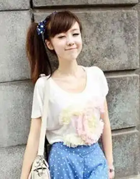 年轻萌系森女的发型造型图片
