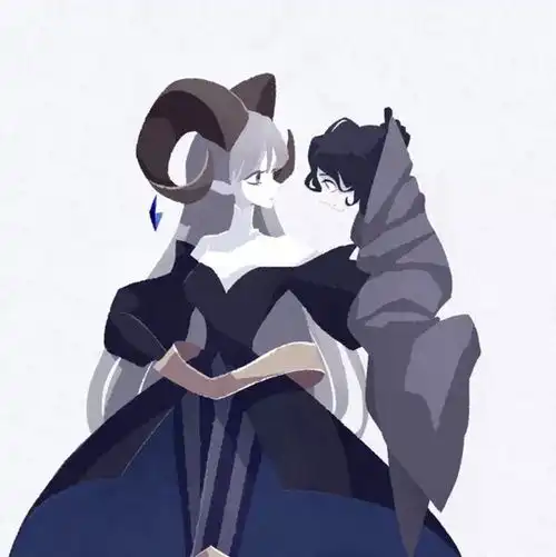 情头超仙魔女养成双人动漫情侣头像系列
