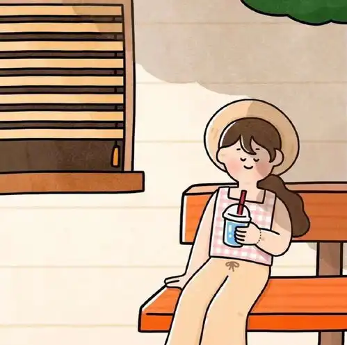 治愈系插画朋友圈背景图
