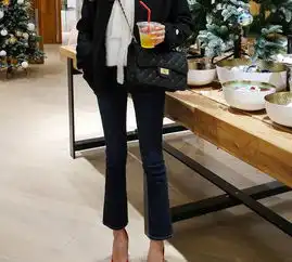 现货韩版修身微喇叭裤女新款正品代购高腰显瘦休闲牛仔

