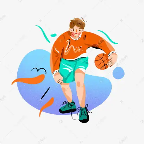 打篮球的阳光男孩彩色系韩系插画png免抠素材图片免费下载千库网
