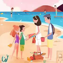 土耳其清新治愈系人物插画设计作品
