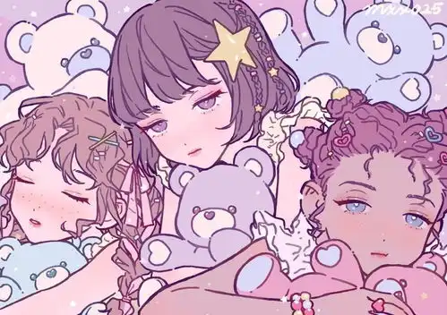 甜美复古风少女插画maxxie

