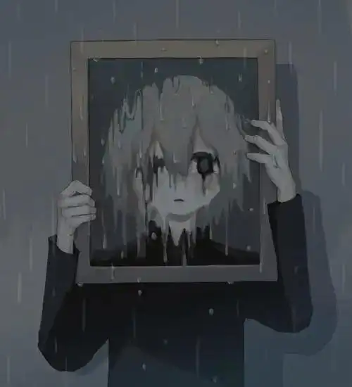 致郁风丧系插画暗黑头像壁纸
