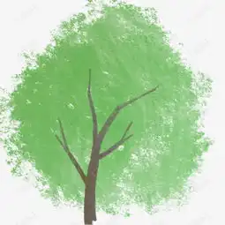 一颗绿色的卡通手绘树素材图片免费下载高清psd千库网图片编号11631701
